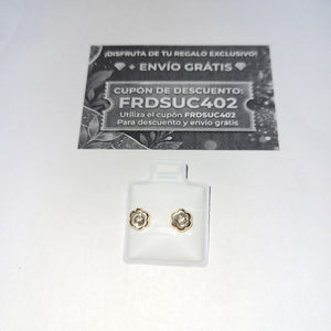 BROQUELES BROQUEL FIG FLOR C CIRCONIA 14K 0.2581 GR (NUEVO)