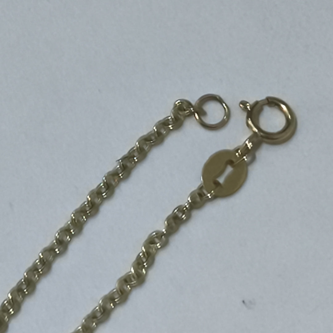 PULSERA TEJIDO ESPECIAL CON MANDALA 14K 18 CM 1.3 GR (NUEVO)