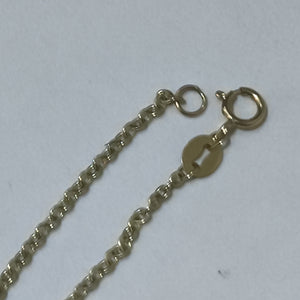 PULSERA TEJIDO ESPECIAL CON MANDALA 14K 18 CM 1.3 GR (NUEVO)