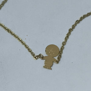 PULSERA TEJIDO ESPECIAL FIG NIÑO 14K 18 CM 1.4 GR (NUEVO)