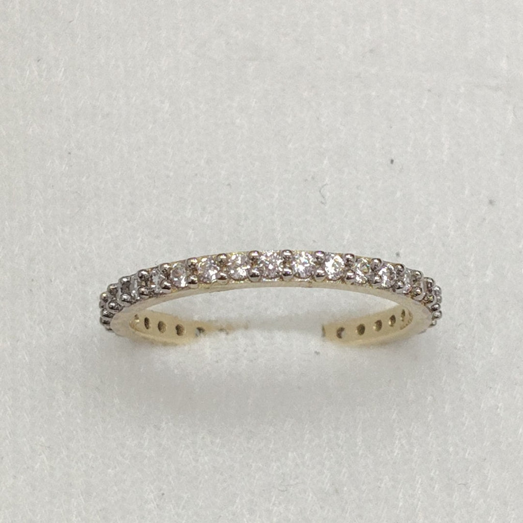 ANILLO ANILLITO CHURUMBELA C CIRCONIAS 14K 7.5 TALLA 1.9 GR (NUEVO)