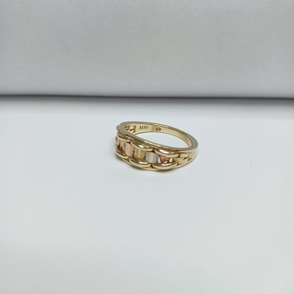 ANILLITO ORO COMBINADO 14 K 3,90 GRMS (SEMINUEVO)