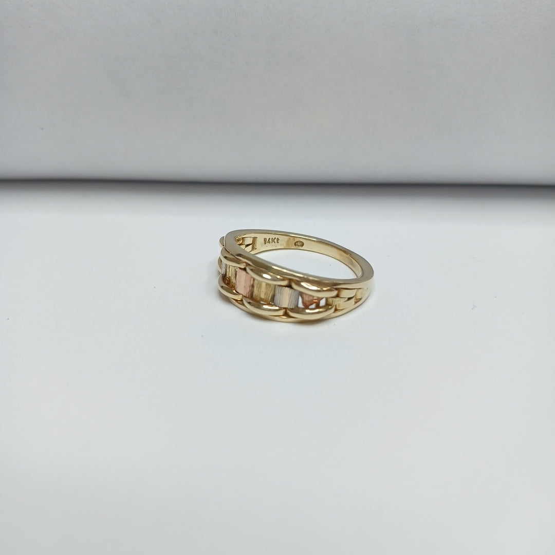 ANILLITO ORO COMBINADO 14 K 3,90 GRMS (SEMINUEVO)