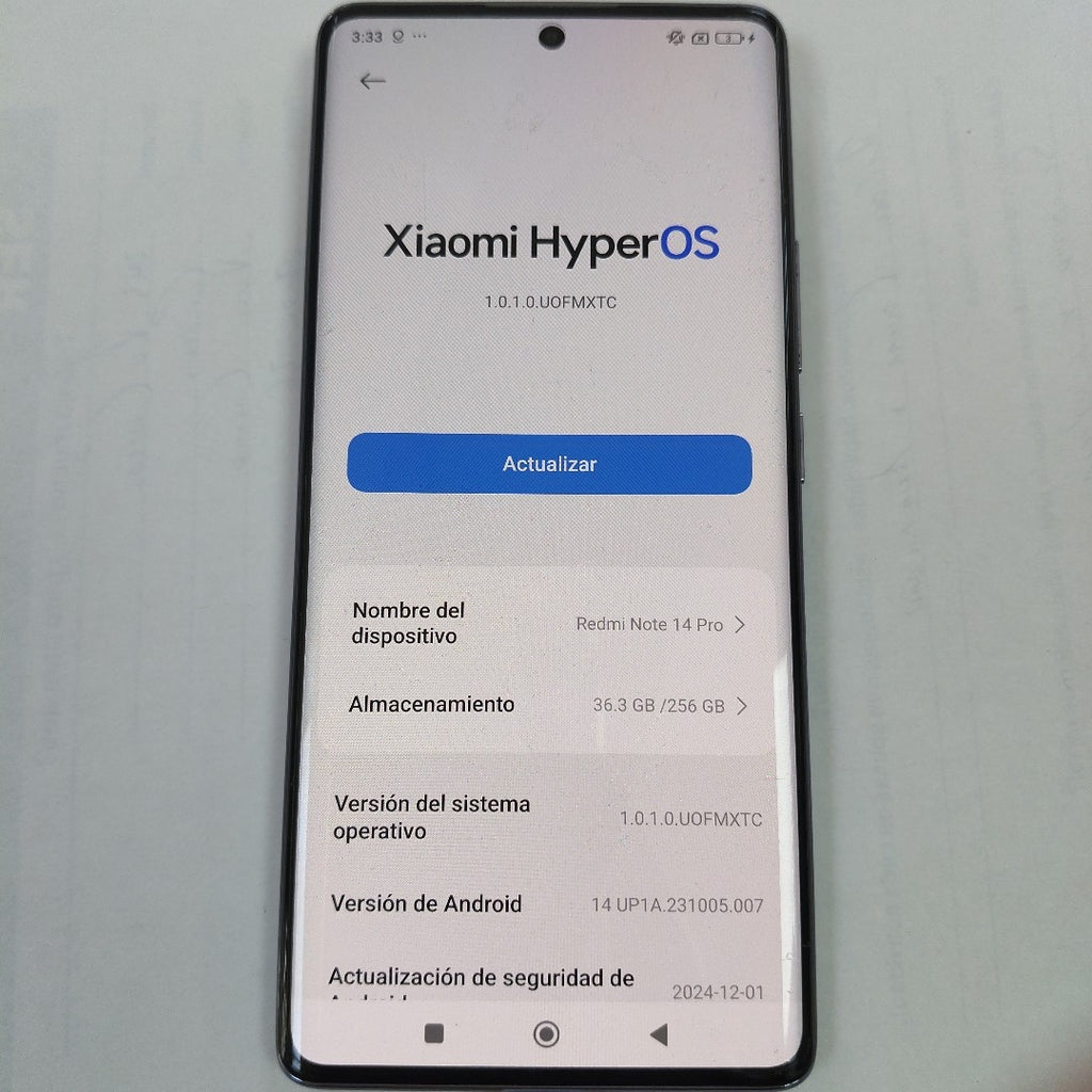 CELULAR XIAOMI REDMI NOTE 14 PRO 24116RACCG (2024) 256 GB 8 GB RAM (SEMINUEVO)