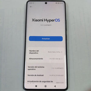 CELULAR XIAOMI REDMI NOTE 14 PRO 24116RACCG (2024) 256 GB 8 GB RAM (SEMINUEVO)