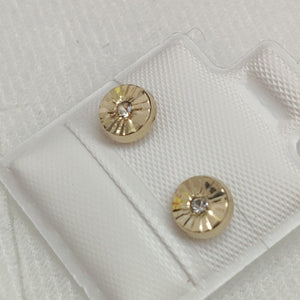 BROQUELES BROQUEL FIG BOTON C CIRCONIA 14K 0.2916 GR (NUEVO)