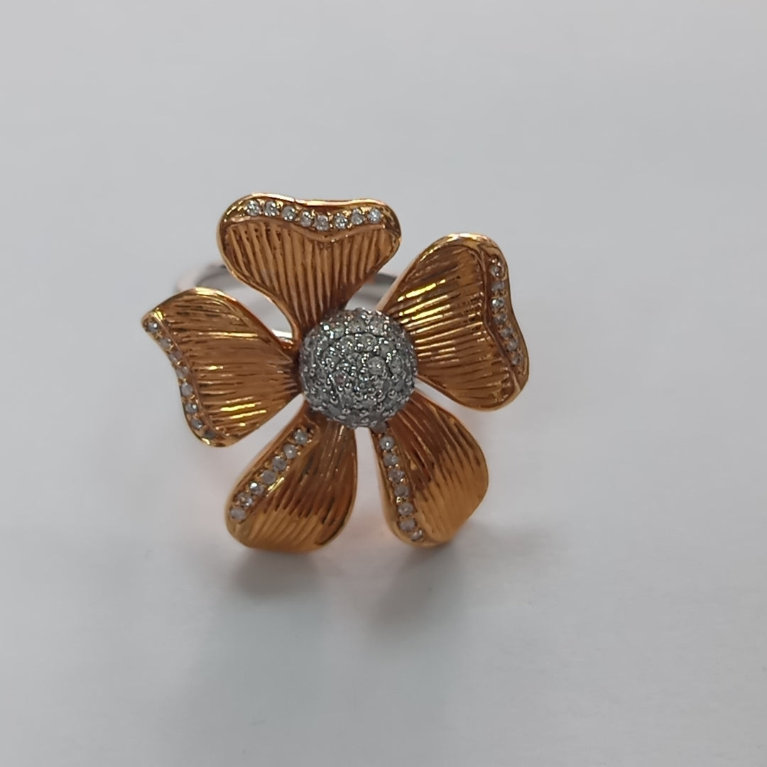 ANILLO ORO COMBINADO 18 K 9,10 GRMS (SEMINUEVO)