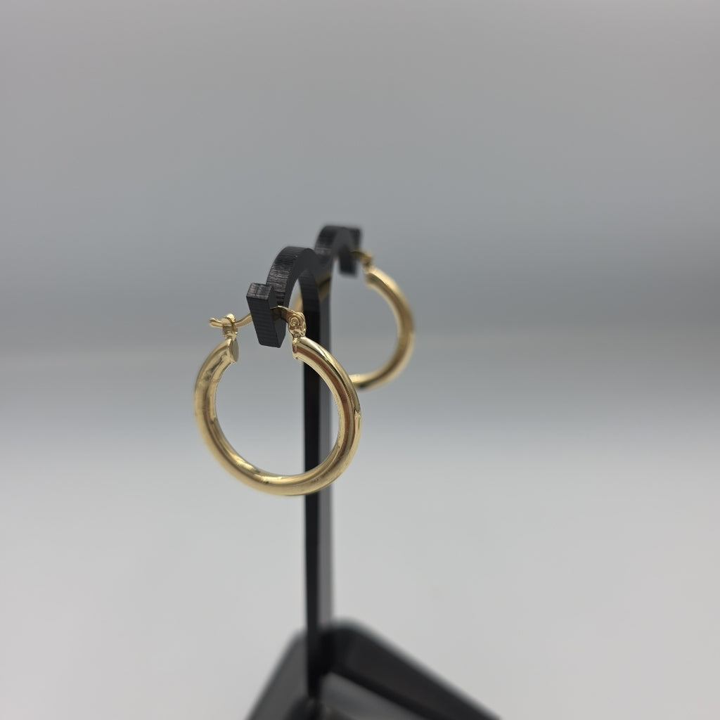 ARETES TEJIDO ARRACADA LISA 14K 2.1 GR (NUEVO)