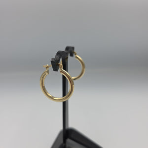 ARETES TEJIDO ARRACADA LISA 14K 2.1 GR (NUEVO)