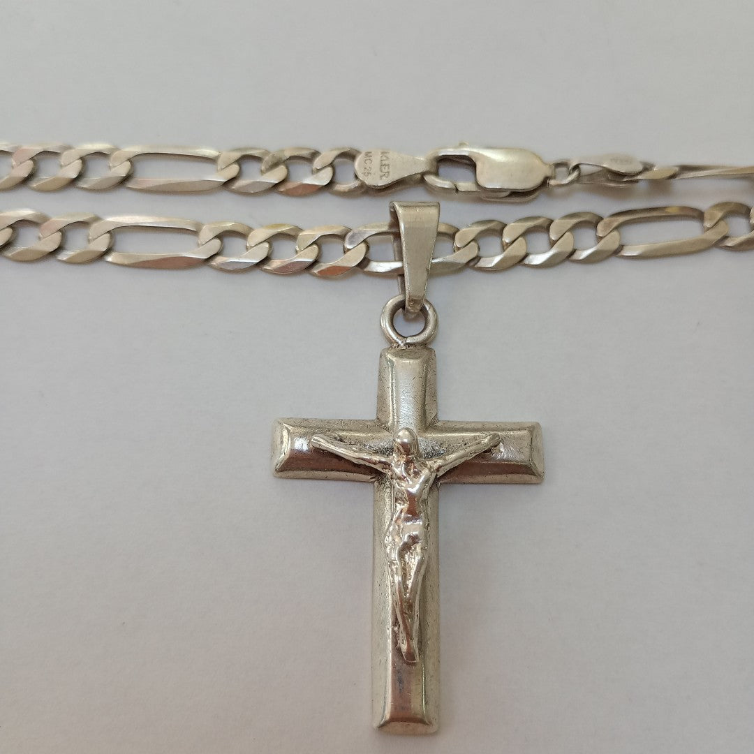 CADENA, CRUCIFIJO PLATA 31.2 GRMS (SEMINUEVO)