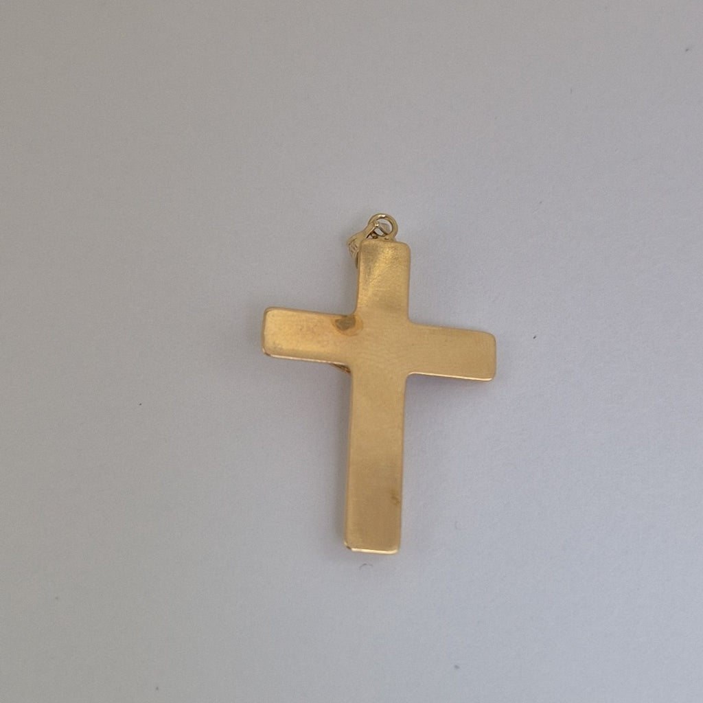 CRUCIFIJO ORO, RODIADO 14 K 2.1 GRMS (SEMINUEVO)