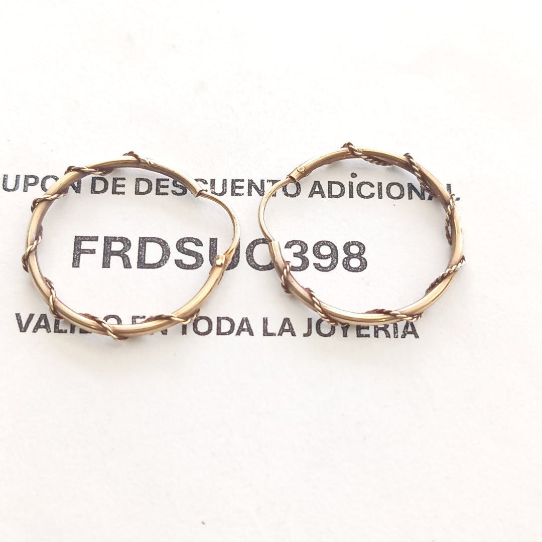 ARRACADAS PAR ORO 10 K 1.9 GRMS (SEMINUEVO)