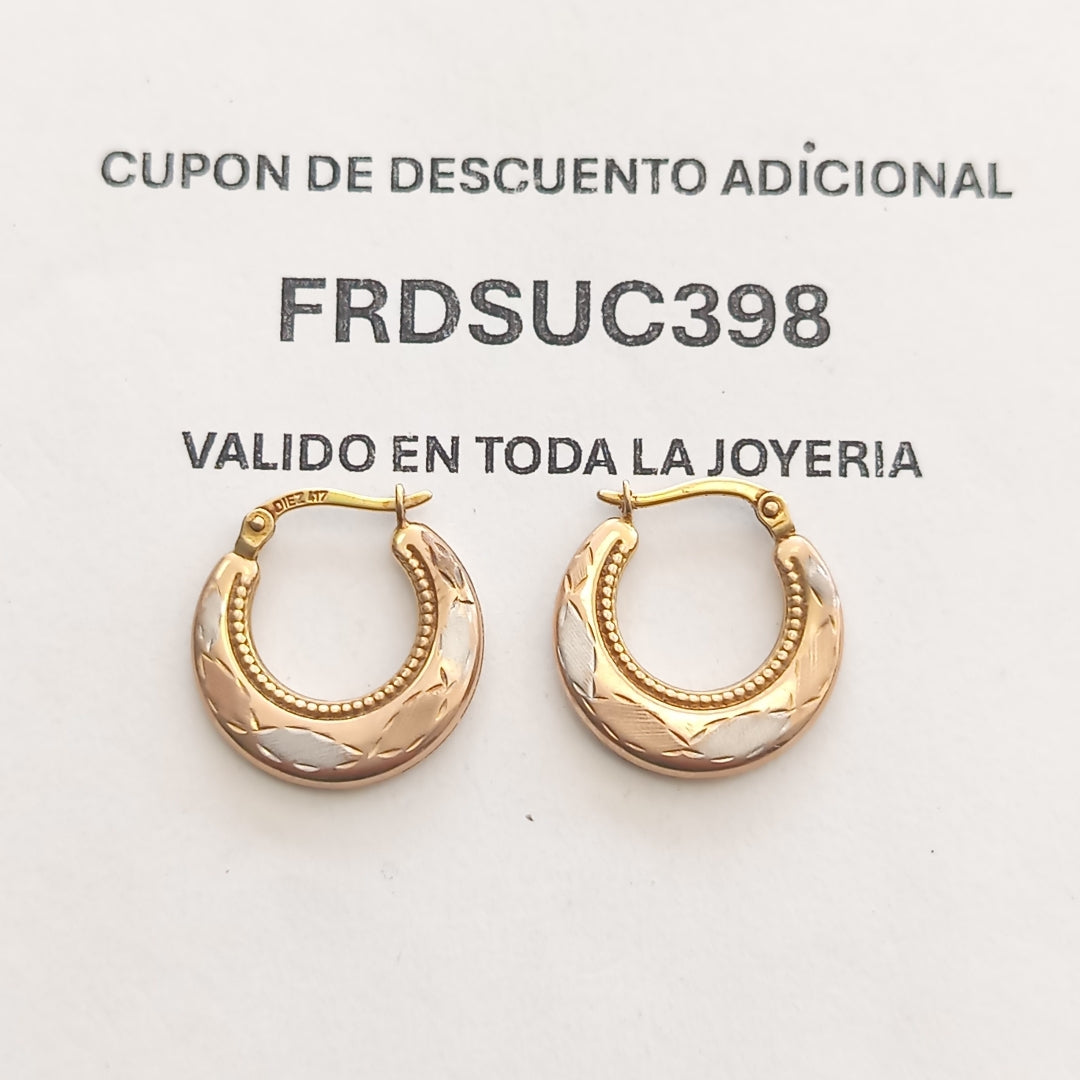 ARRACADAS PAR ORO 10 K 1.6 GRMS (SEMINUEVO)