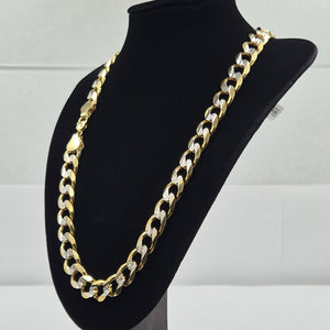 CADENA BARBADA DIAMANTADA 14K 65 CM 189.6 GR (NUEVO)