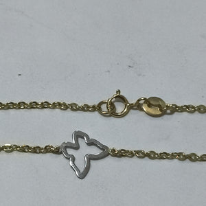 PULSERA ESPECIAL C MARIPOSAS 14K 18 CM 1.7 GR (NUEVO)