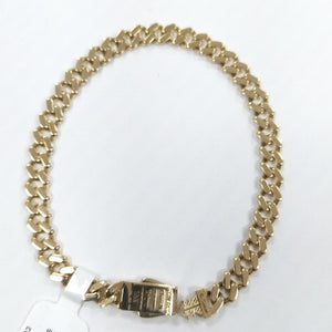 PULSERA CABALLERO MONACO ORO 14K 8.3 (NUEVO)