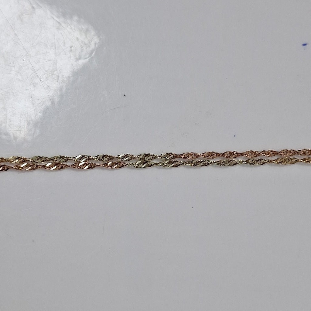 CADENA ORO COMBINADO 10 K 1.2 GRMS (SEMINUEVO)