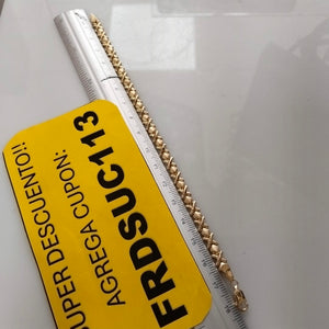 PULSERA ESPECIAL XOXO 14K 18 CM 6.1 GR (NUEVO)