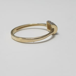 ANILLO ANILLITO C CIRCONIAS 14K 7 TALLA 1.5 GR (NUEVO)