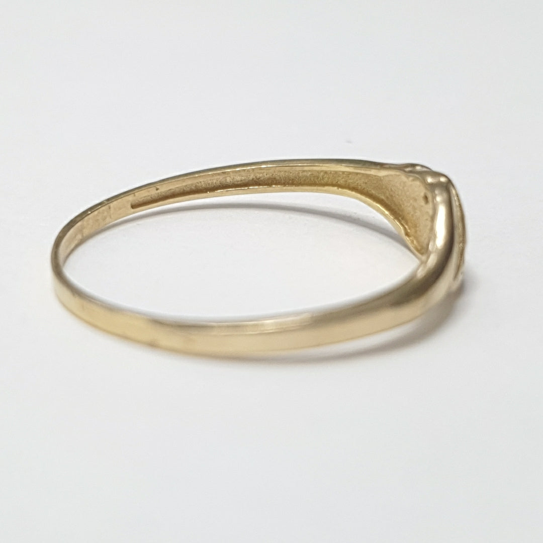 ANILLO ANILLITO C CIRCONIAS 14K 8.5 TALLA 1.1 GR (NUEVO)