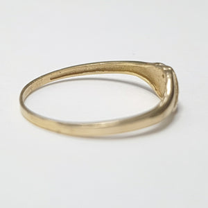 ANILLO ANILLITO C CIRCONIAS 14K 8.5 TALLA 1.1 GR (NUEVO)