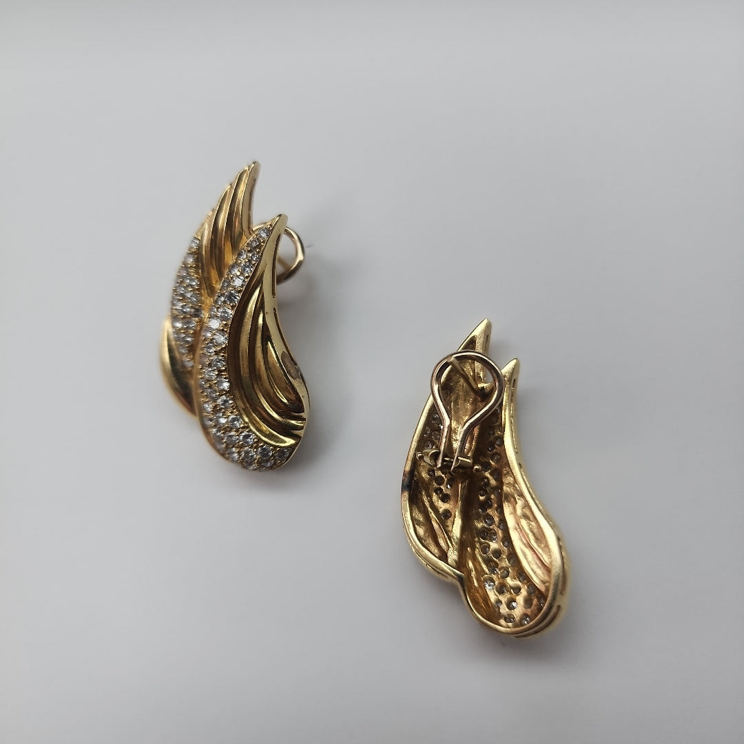 ARETES PAR ORO 14 K 14,80 GRMS (SEMINUEVO)
