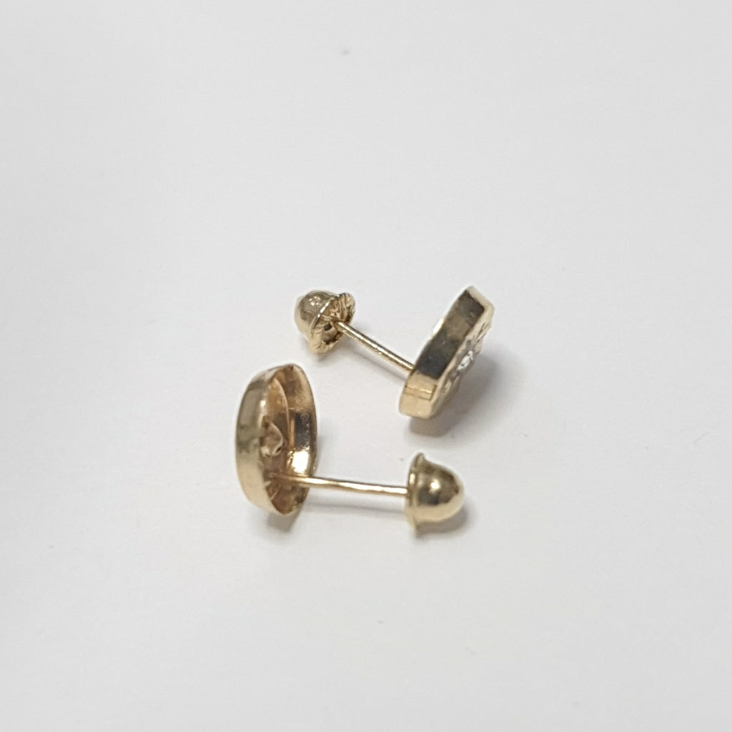 BROQUELES BROQUEL FIG BOTON C CIRCONIA 14K 0.2916 GR (NUEVO)
