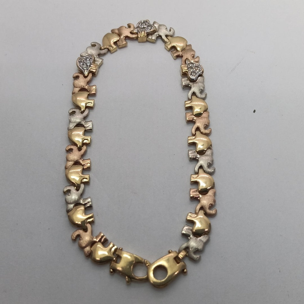 PULSERA ORO COMBINADO 14 K 9,50 GRMS (SEMINUEVO)