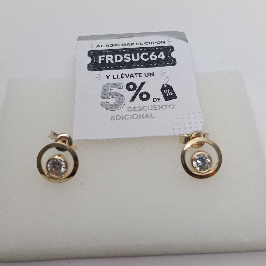 BROQUELES PAR ORO 14 K 2,20 GRMS (SEMINUEVO)