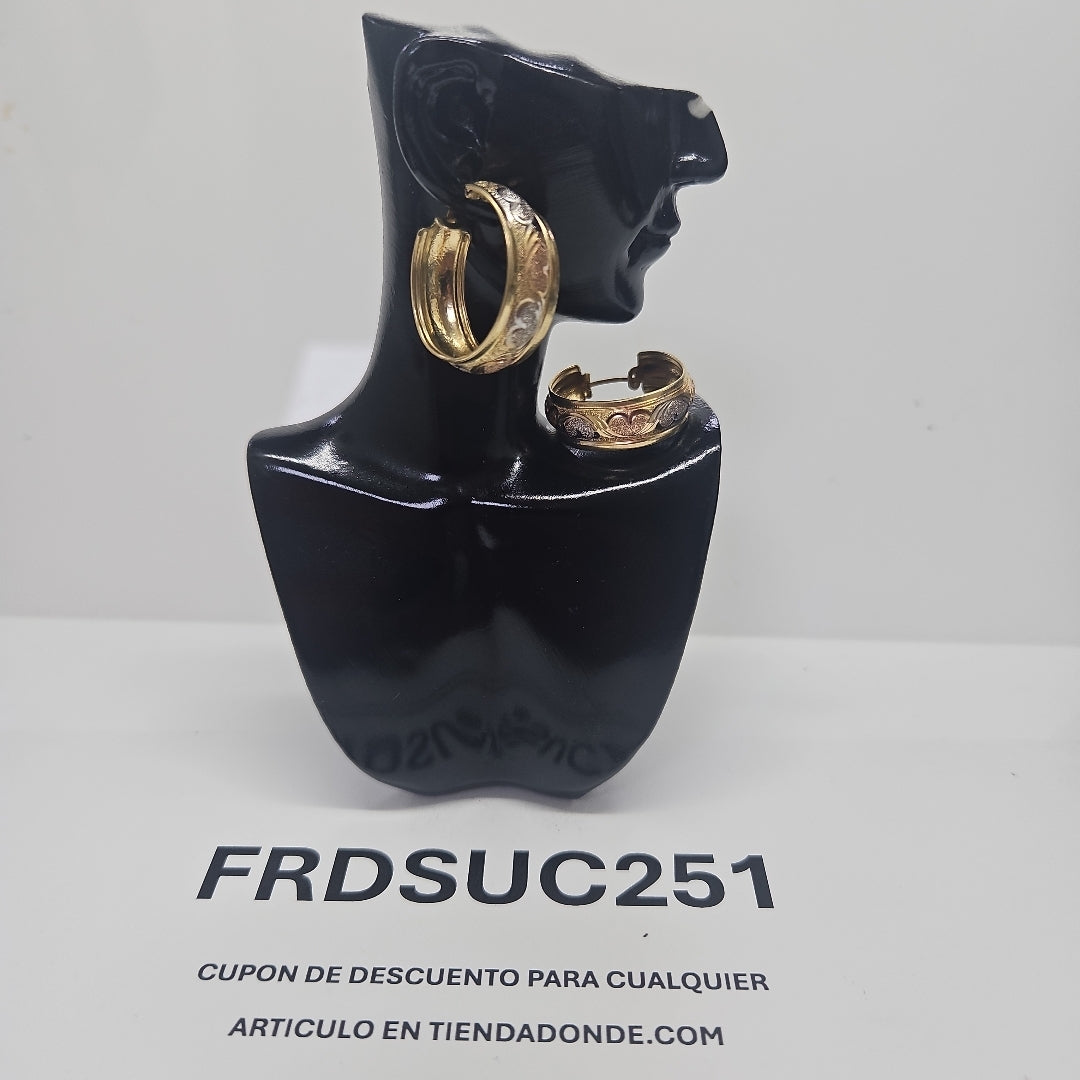 ARETES PAR ORO 14 K 4,50 GRMS (SEMINUEVO)
