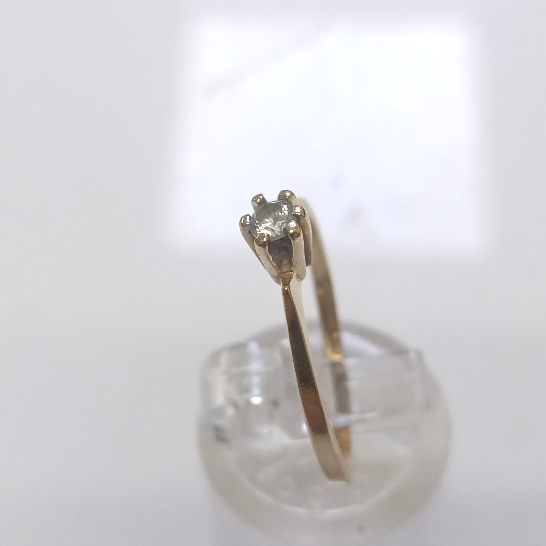 ANILLITO,SOLITARIO ORO 14 K 1,60 GRMS (SEMINUEVO)