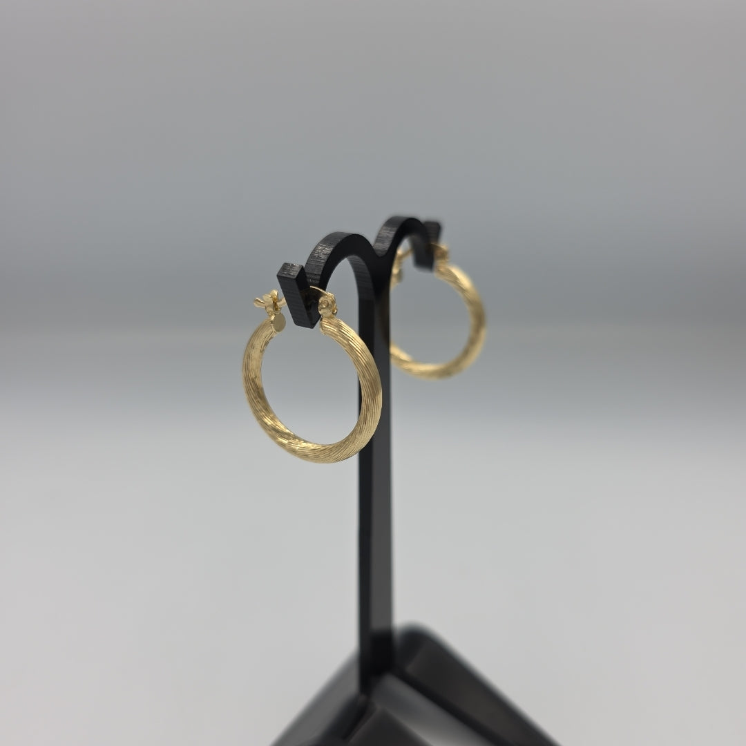 ARETES TEJIDO ARRACADAS ASTRIADAS 14K 2.8 GR (NUEVO)