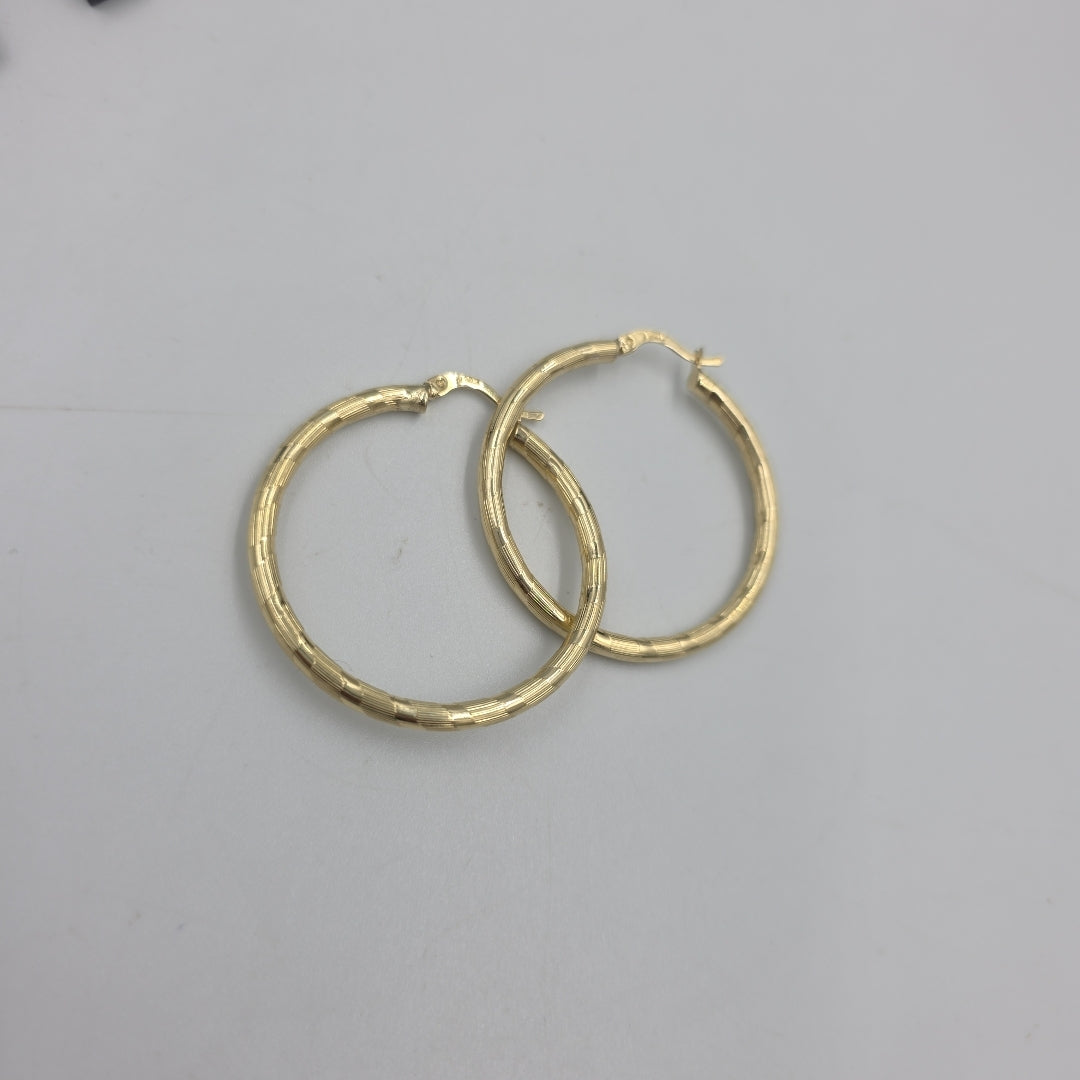 ARETES ARRACADA LABRADA 10K 4 GR (NUEVO)