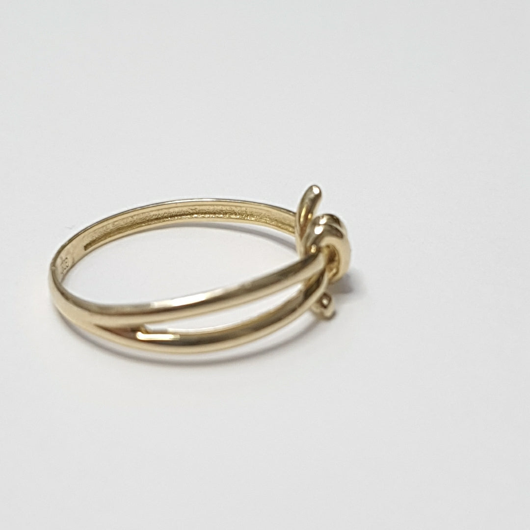 ANILLO ANILLITO C NUDO 14K 8 TALLA 2 GR (NUEVO)