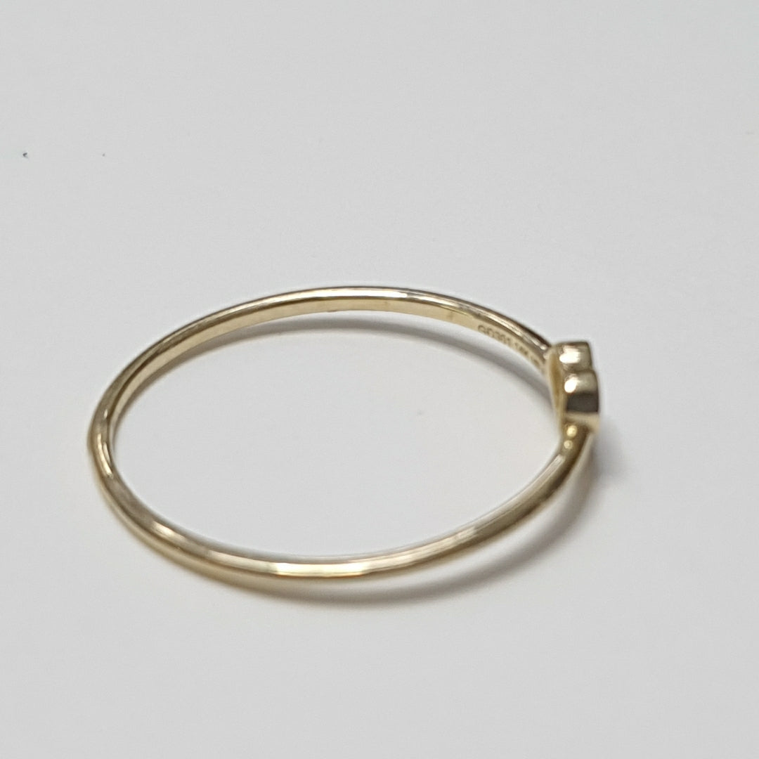 ANILLO ANILLITO CORAZON C CIRCONIA 14K 9 TALLA 1 GR (NUEVO)