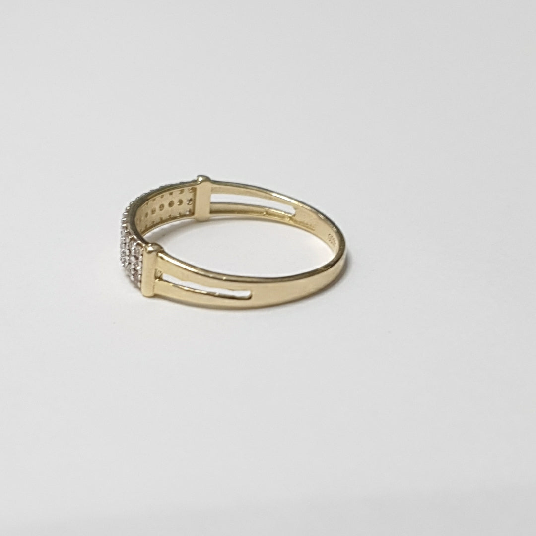 ANILLO ANILLITO C CIRCONIAS 14K 8 TALLA 1.6 GR (NUEVO)