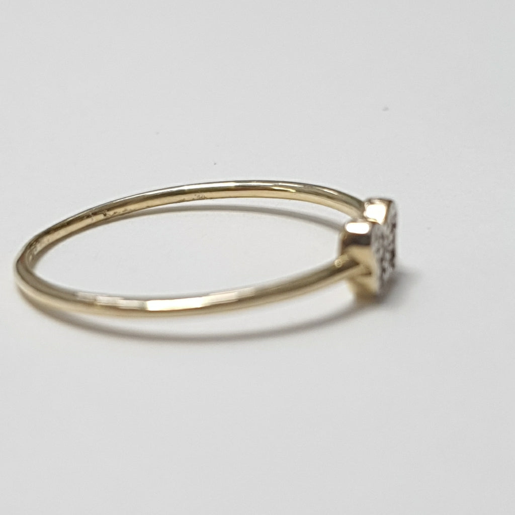ANILLO ANILLITO MARIPOSA C CIRCONIAS 14K 9 TALLA 1 GR (NUEVO)