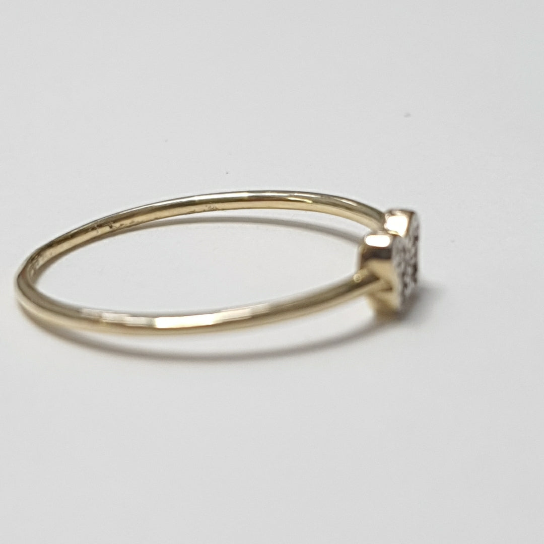 ANILLO ANILLITO MARIPOSA C CIRCONIAS 14K 9 TALLA 1 GR (NUEVO)