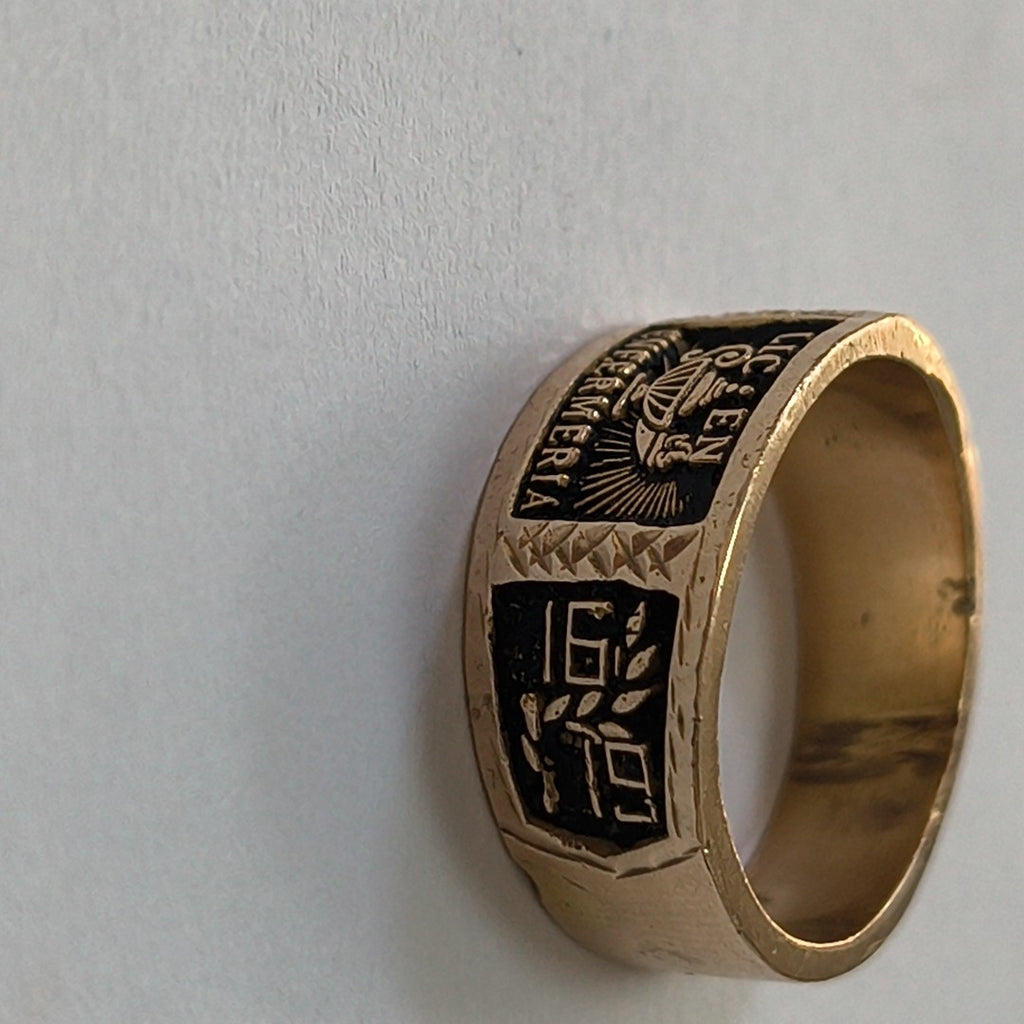 ANILLO DE GRADUACIÓN ORO 8 K 6.4 GRMS (SEMINUEVO)