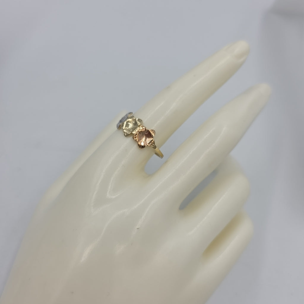 ANILLOS ANILLITO FIG FLORES 10K TALLA 9 1.3 GR (NUEVO)