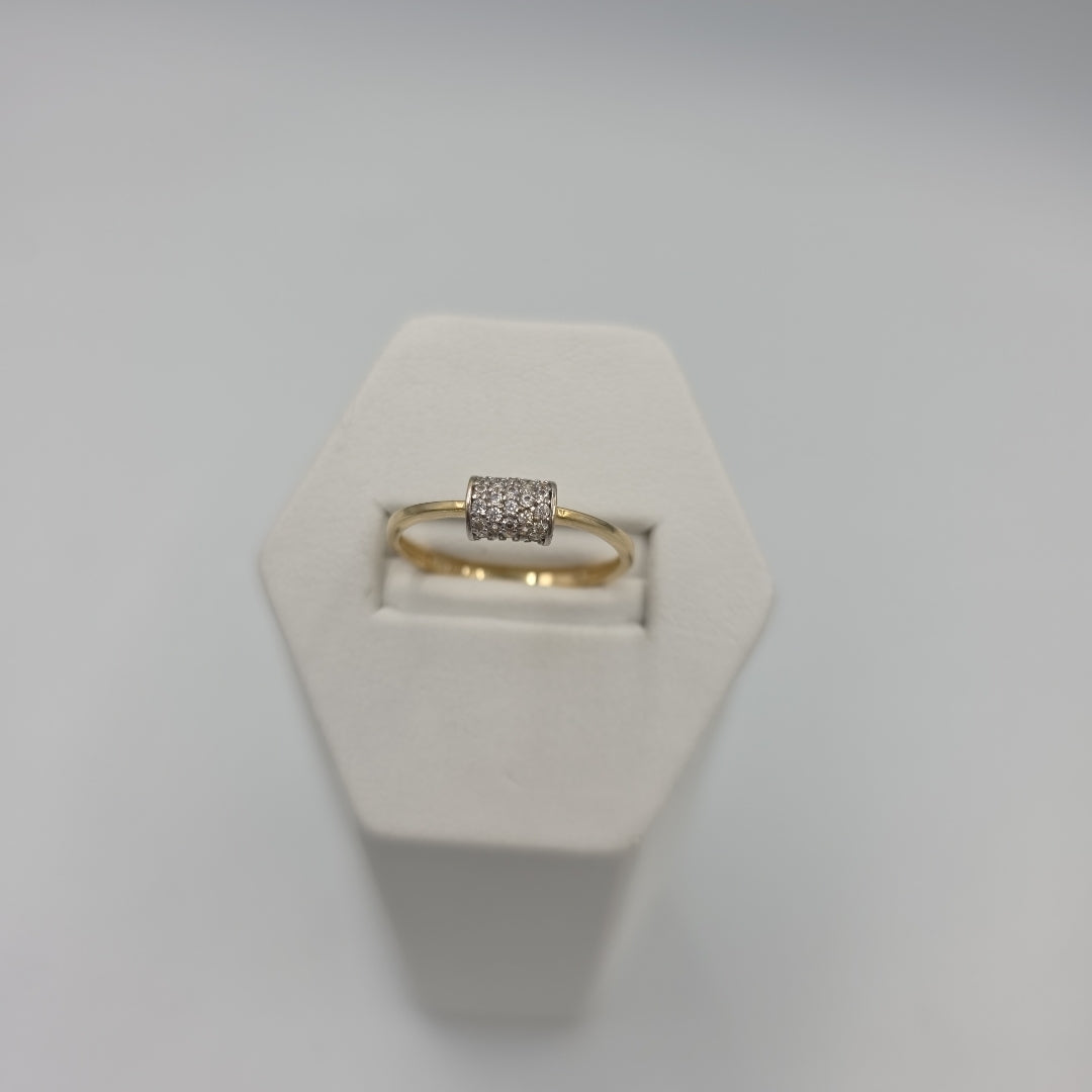 ANILLO ANILLITO C CIRCONIAS 14K 8 TALLA 1.4 GR (NUEVO)