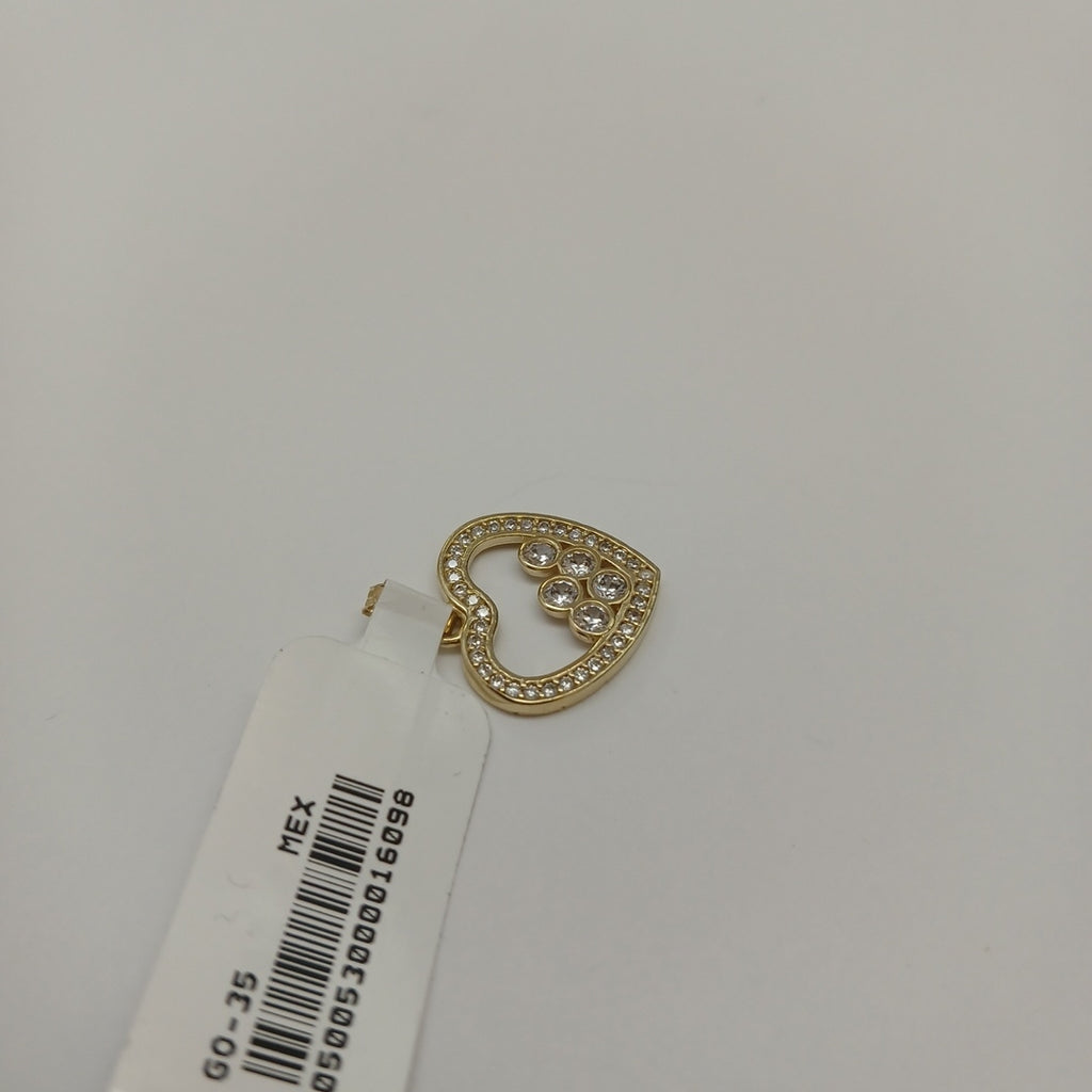 DIJE CORAZON CON CIRCONIAS 14K 1.7 GR (NUEVO)