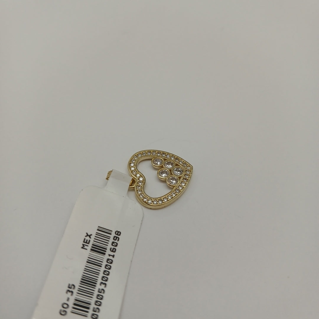 DIJE CORAZON CON CIRCONIAS 14K 1.7 GR (NUEVO)