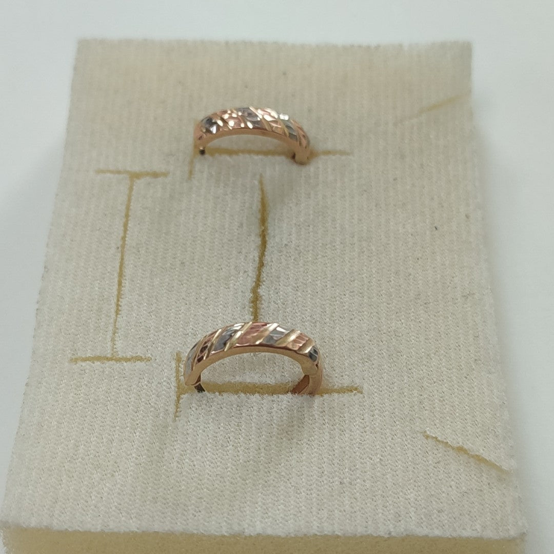 ARRACADAS PAR ORO,ORO COMBINADO 10 K 1,60 GRMS (SEMINUEVO)
