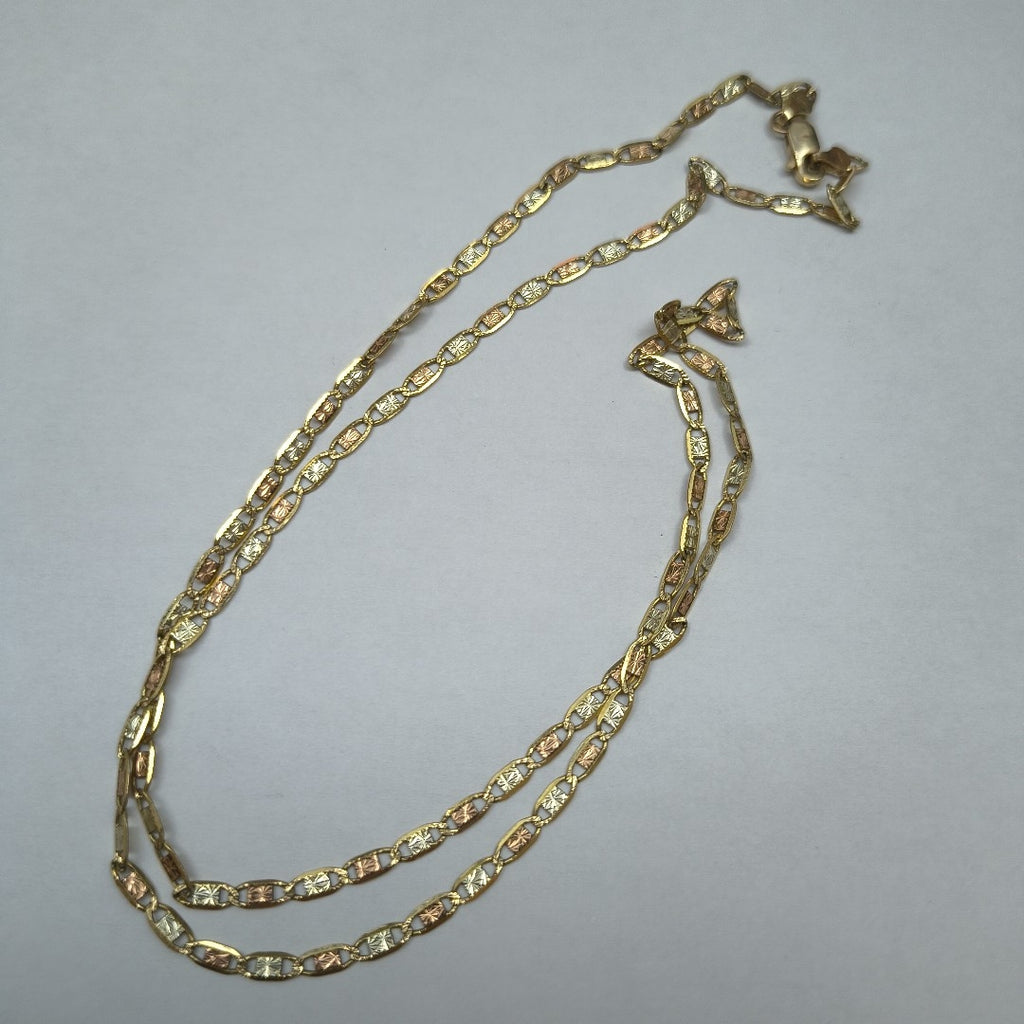 CADENA ORO COMBINADO 8 K 6.9 GRMS (SEMINUEVO)