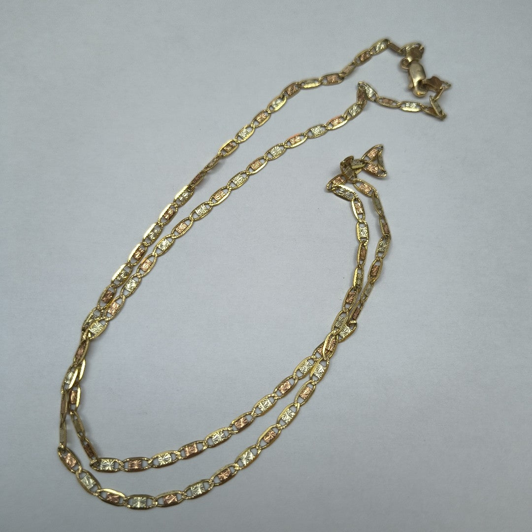 CADENA ORO COMBINADO 8 K 6.9 GRMS (SEMINUEVO)
