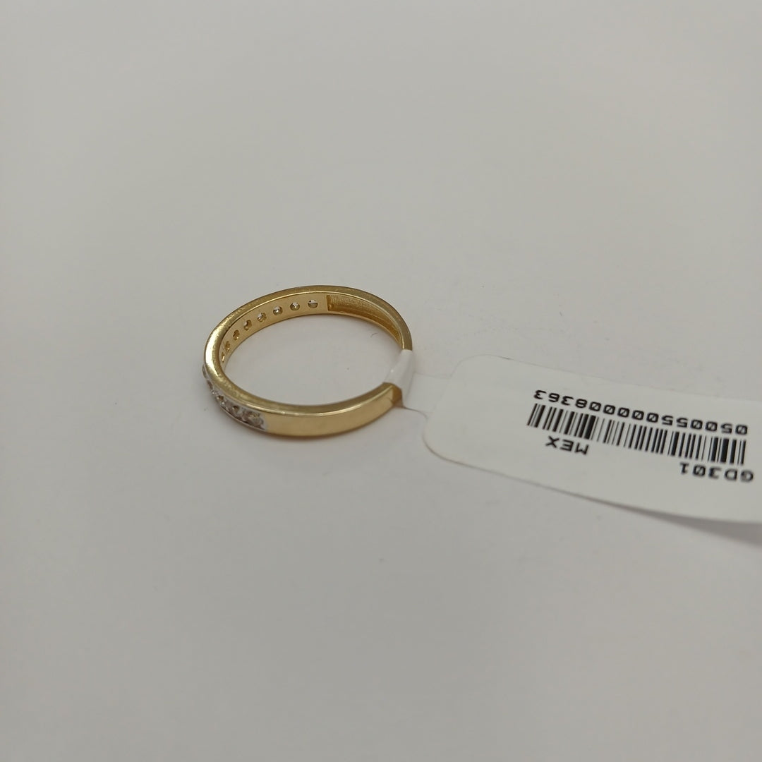 ANILLO ANILLITO C CIRCONIAS 14K 7 TALLA 2.1 GR (NUEVO)