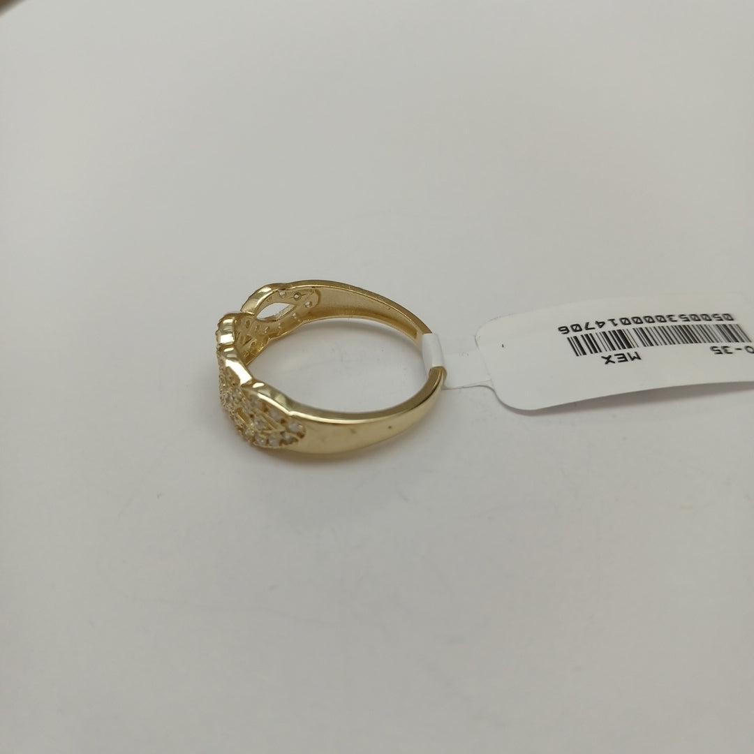 ANILLOS C CIRCONIAS 14K TALLA 8 2.6 GR (NUEVO)