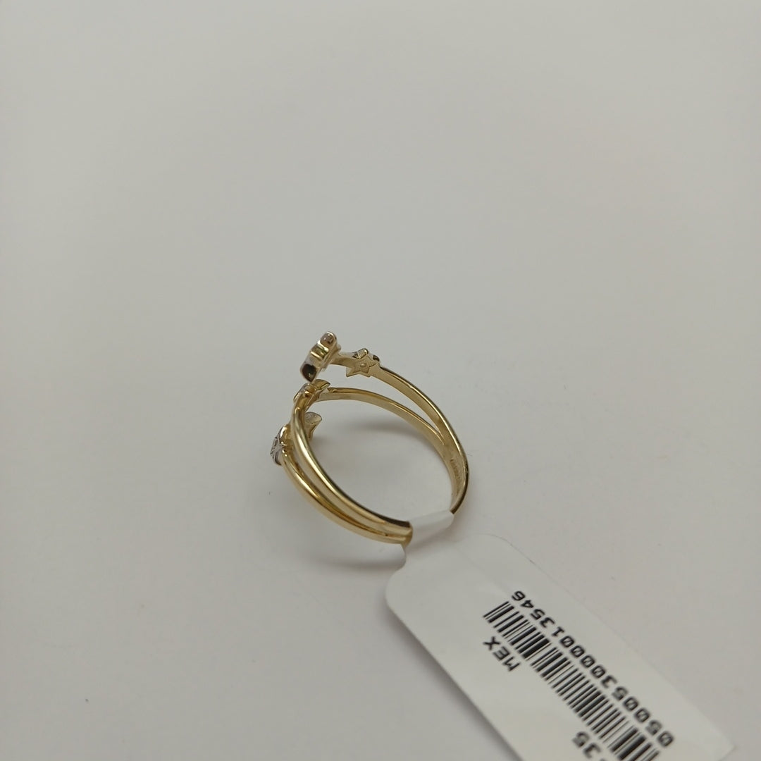ANILLOS ANILLITO FIG ESTRELLA CON CIRCNIAS 10K TALLA 8 2.6 GR (NUEVO)