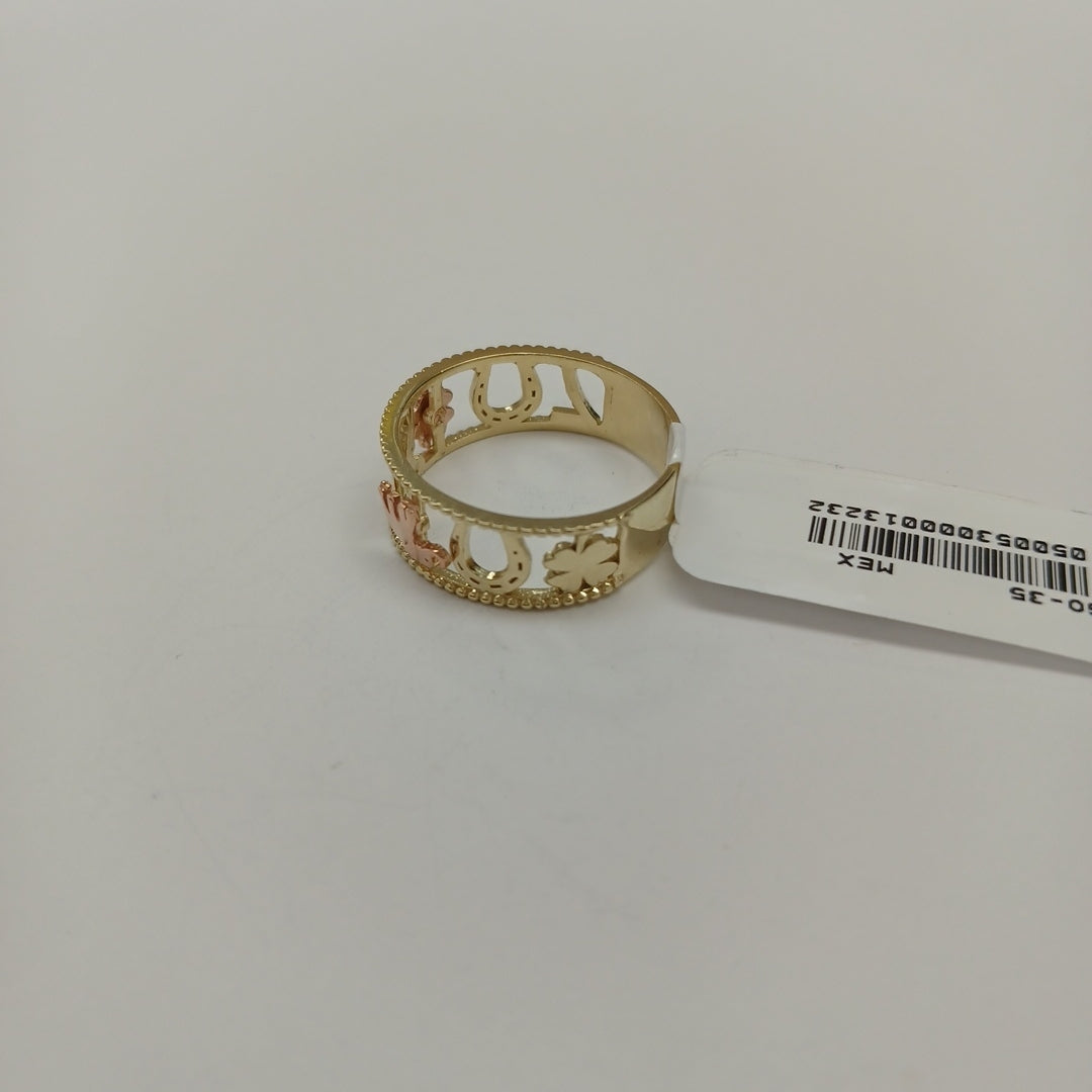 ANILLOS ARGOLLA DE LA SUERTE 10K TALLA 9 3.1 GR (NUEVO)